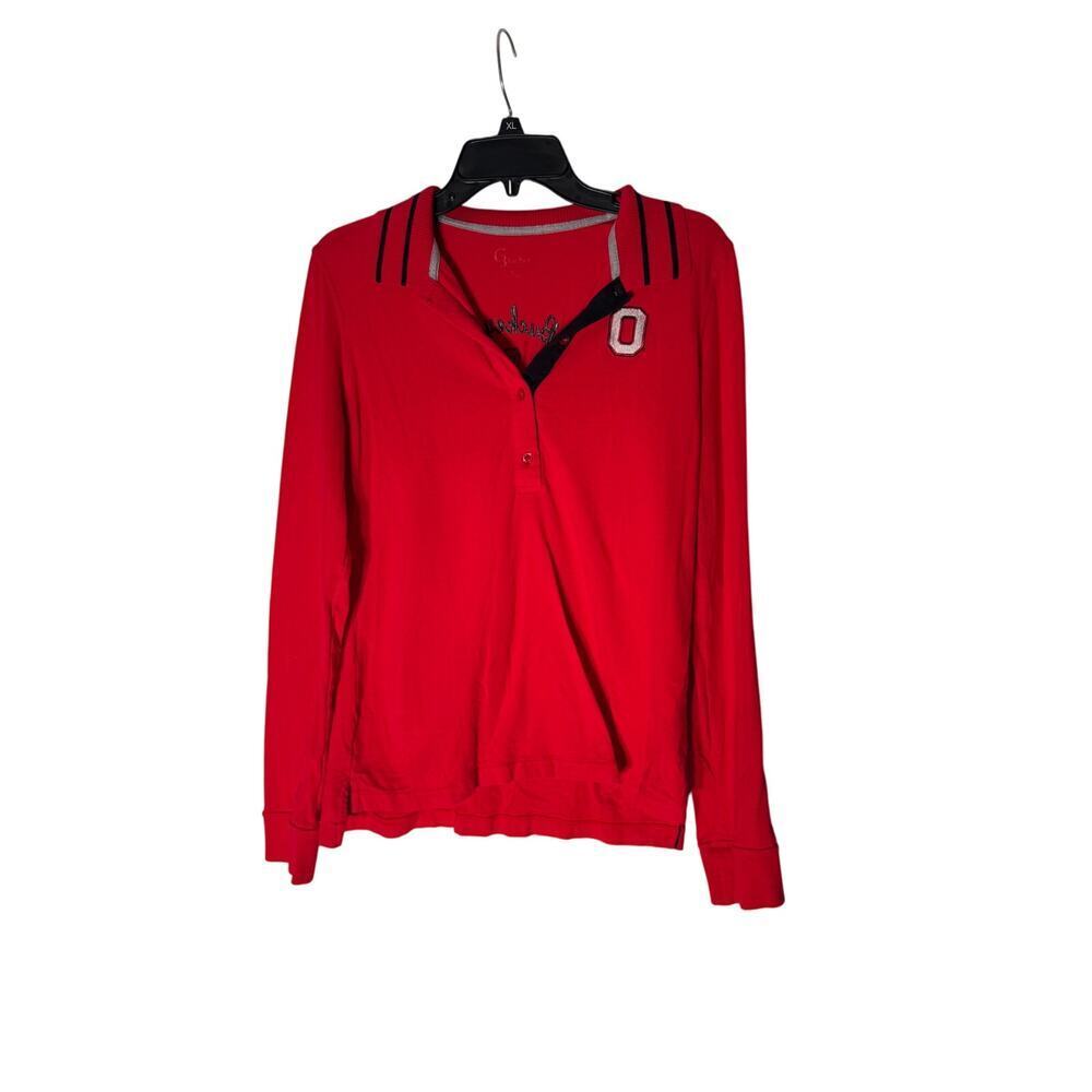 Ohio State Buckeyes Red Vintage Embroidered in the Back Shirt  Women's XL